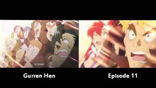 Gurren Lagann  Simon Becomes a Man Gurren Hen and Episode 11 [upl. by Soisanahta]