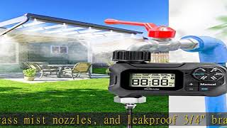 HOMENOTE Automatic Misting Cooling System with Timer 918FT28M Misting Line  26 Brass Mist Nozzl [upl. by Eppesuig]