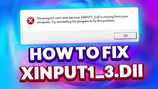 xinput13dll is missing from your Computer Windows 10  8  7 [upl. by Elon]