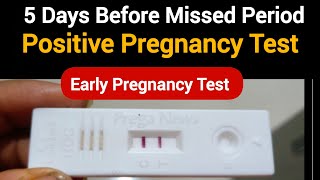 5 Days Before Missed Period  Positive Pregnancy Test Before Missed Period  Early Pregnancy Test [upl. by Nylodam]