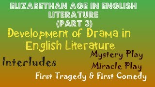 Origin and Development of Drama in English Literature [upl. by Ecarg]