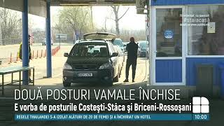 Atenție De astăzi traficul prin posturile vamale CosteștiStânca și BriceniRossoșanî sistat [upl. by Georgianne]