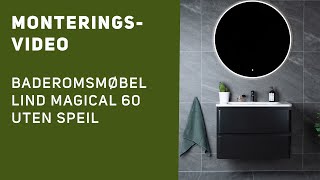 Monteringsveiledning  Lind Magical 60 sort baderomsmøbel [upl. by Gosnell]