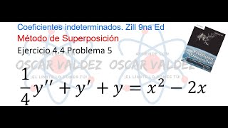 Ejercicios 44 Problema 5 Dennis G ZILL ED Lineales NO Homogéneas Coeficientes Indeterminados [upl. by Oecile733]