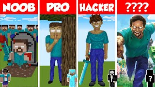 Minecraft REAL LIFE HEROBRINE HOUSE BUILD CHALLENGE  NOOB vs PRO vs HACKER vs GOD  Animation [upl. by Ideih]