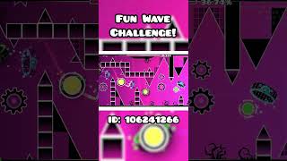 Fun Satisfying GD Geometry Dash Wave Challenge geometrydash gd gdlevels [upl. by Latea]