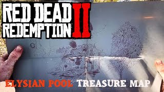 Elysian Pool Gold Bar Treasure  Sketched Map  Red Dead Redemption 2 Treasure Location [upl. by Essined900]