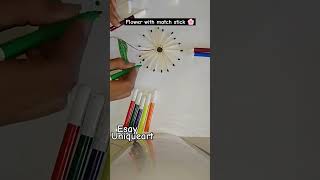 matchstick art with flowers 🌺artist match matchbox matchstick ytshorts asmr [upl. by Otreblanauj583]