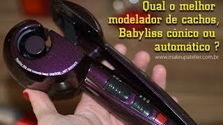 Modeladores para cabelos  Qual é melhor Babyliss Miracurl cônico ou automático [upl. by Lundin]