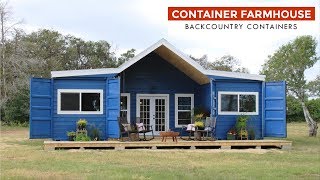 Modern Farmhouse Shipping Container Home by Backcountry Containers [upl. by Geanine]