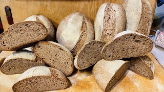 Pane integrale al 100 con grani italiani lievitazioni mista Pane salutare [upl. by Rind]