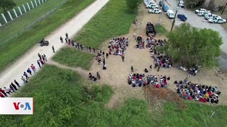 Siguen llegando migrantes a la frontera sur de EEUU [upl. by Assin]