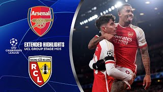 Arsenal vs Lens Extended Highlights  UCL Group Stage MD 5  CBS Sports Golazo [upl. by Aicele]