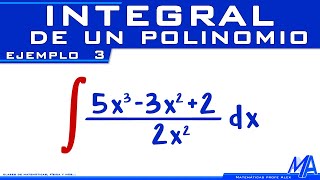 Integral de un polinomio  Ejemplo 3 [upl. by Enitsenre]