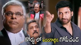 Tottempudi Gopichand Court Ultimate Speech Scene  Telugu Movie Scenes  Sampath Raj MatineeShow [upl. by Crotty]