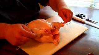 How To Truss a Chicken  Tie a Chicken for Smoking and Grilling [upl. by Seale]