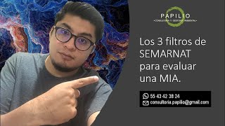 LOS 3 FILTROS DE SEMARNAT PARA EVALUAR UNA MANIFESTACION DE IMPACTO AMBIENTAL MIA [upl. by Indys101]