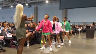 Alpha Kappa Alpha Boule Stroll 2024 💚 They Are Working It Out AKABoule2024 [upl. by Asiel]