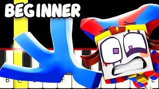 Wacky World  TADC The Amazing Digital Circus  Fast and Slow Easy Piano Tutorial  Beginner [upl. by Anisor117]