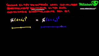 CALCULAR TIPO DE INTERES EN CAPITALIZACION SEMESTRAL FRENTE A BIMESTRAL [upl. by Ennairrac]