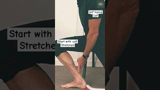 Kinesiology Taping technique for leg pain Achilles tendonitis 🔥💯 athlete injury legpain calf [upl. by Gorey]