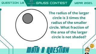 Grade 8 Math  Gauss Contest Question 18  2021 [upl. by Nwahsirhc345]