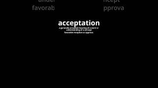 Video Word Of The Day  Acceptation [upl. by Lanos]