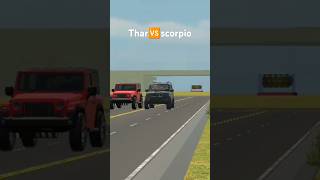 Thar vs scorpio drag race automobile shortfeed vuralshort [upl. by Whiteley]