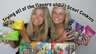 Trying All of the Flavors of Girl Scout Cookies 2023 [upl. by Avera]