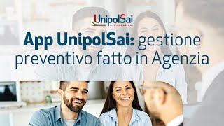 App UnipolSai gestione preventivo fatto in Agenzia [upl. by Thacker654]