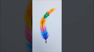 Easy Feather Art Drawing  Oil Pastels Painting yt art shorts ytshorts diy MissAgrawal21kids [upl. by Uta213]