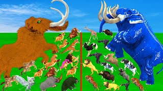 Modern Mammals vs Cenozoic Beasts Size Comparison Mammoth TRex Vs Elephant Lion Animal Epic Battle [upl. by Earvin744]