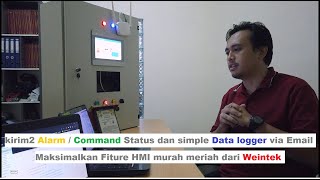 Cara Setting Push Email HMI Weintek untuk kebutuhan kirim2 StatusAlarm dan Simple Data Logger [upl. by Anelet]