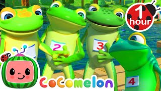 Five Little Speckled Frogs  Frogs Swimming Challenge  CoComelon Nursery Rhymes amp Kids Songs [upl. by Sida]