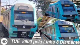 Serie 8900 em operação comercial pela Linha 8 Diamante [upl. by Teerprah]