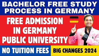 Bachelor Free Study Process in Germany  Free Admission in German Public University  No Tuition Fee [upl. by Ylhsa]