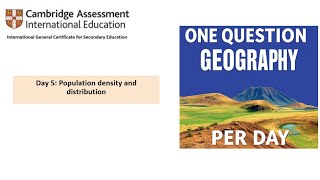 Day 5 IGCSE Geography Question and Answer population density and distribution [upl. by Anidam]