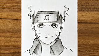 How to draw Naruto Uzumaki  How to draw anime step by step  Naruto drawing tutorial [upl. by Placido638]