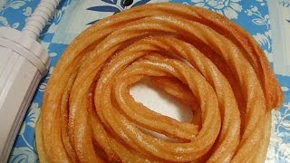 receta de churros españoles inmejorableharina agua y sal tradicional [upl. by Dej677]