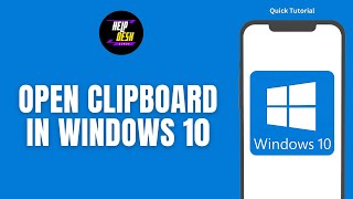 How To Open The Clipboard In Windows 10 [upl. by Rabelais]