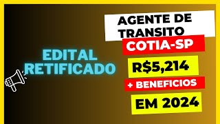 ALTERAÇÃO NO CONCURSO AGENTE DE TRANSITO COTIA 24 VAGAS agentedetransito concurseiro [upl. by Wickham615]