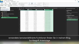 Excel Power Query Anzahl Arbeitstage unter Berücksichtigung Feiertage je Bundesland [upl. by Halden]