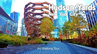 Hudson Yards in New York City  4K Walking Tour [upl. by Uzial]