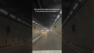 Fahrt durch den GotthardStraßentunnel 17 km￼ tunnel schweiz driving [upl. by Beard862]