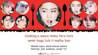 Stray Kids  Gods Menu EASY LYRICSINDO SUB by GOMAWO [upl. by Odrawde]