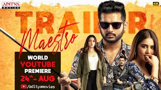 Maestro Trailer Hindi  Nithiin Tamannaah Bhatia Nabha Natesh  South Movie 2024  Aditya Movies [upl. by Nauj]