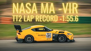 NASA Mid Atlantic  TT2 Lap Record  1556  A90 Supra [upl. by Jemmie]