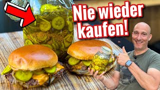 Gurken einlegen  perfekt für Burger  Westmünsterland BBQ [upl. by Timotheus811]