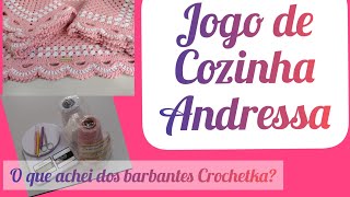 Jogo de Cozinha Andressa confeccionado nos Barbantes da Crochetka O que achei dessa marca🤔 [upl. by Aitas190]