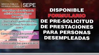 Nuevo formulario del SEPE para prestaciones por desempleo en la Sede Electrónica qué trámites hacer [upl. by Craw]